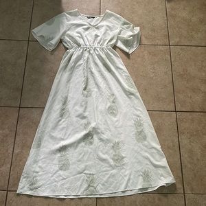 White pineapple dress